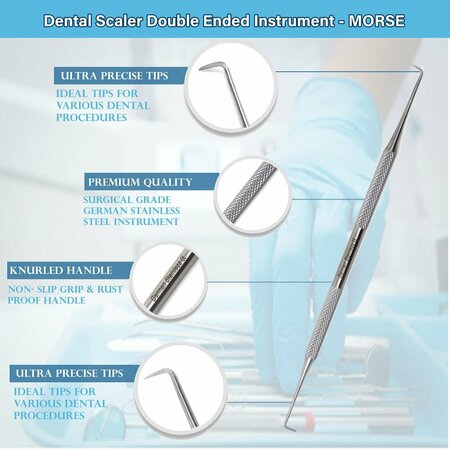 A2Z Scilab 10 Pcs Professional Teeth Cleaning Stainless Steel Dental Tools in a Case A2Z-ZR-KIT-75